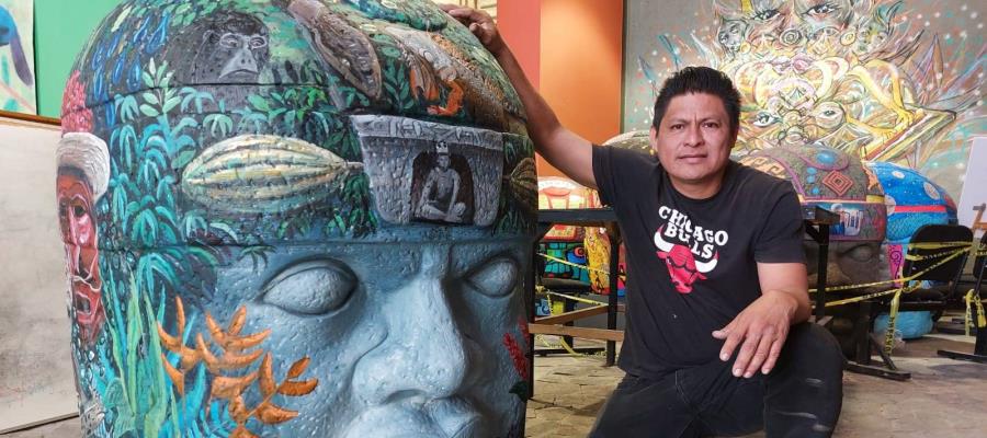 Artista plástico de Tamulté de las Sabanas participa en exposición artística internacional