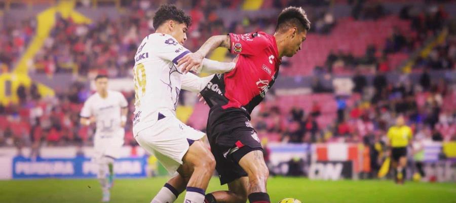 Atlas empata contra Pumas en adelanto de la jornada 9 de Liga Mx