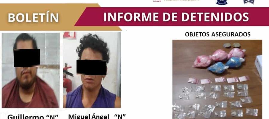 Detiene SSPC a 4 personas por narcomenudeo en Centro