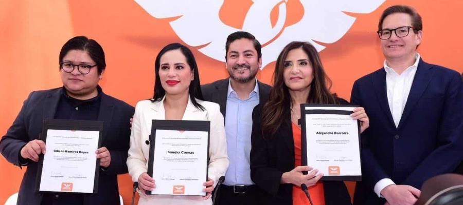 Se registran Sandra Cuevas y Alejandra Barrales ante MC para senaduría