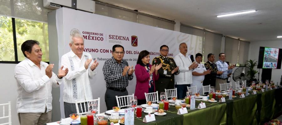 Celebran en Tabasco 111 aniversario del Ejército Mexicano