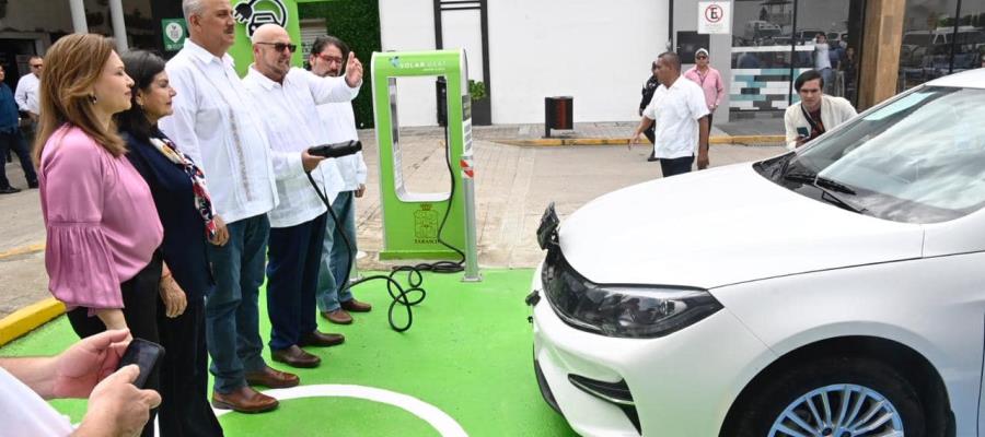 Inauguran en Villahermosa primera electrolinera de Tabasco