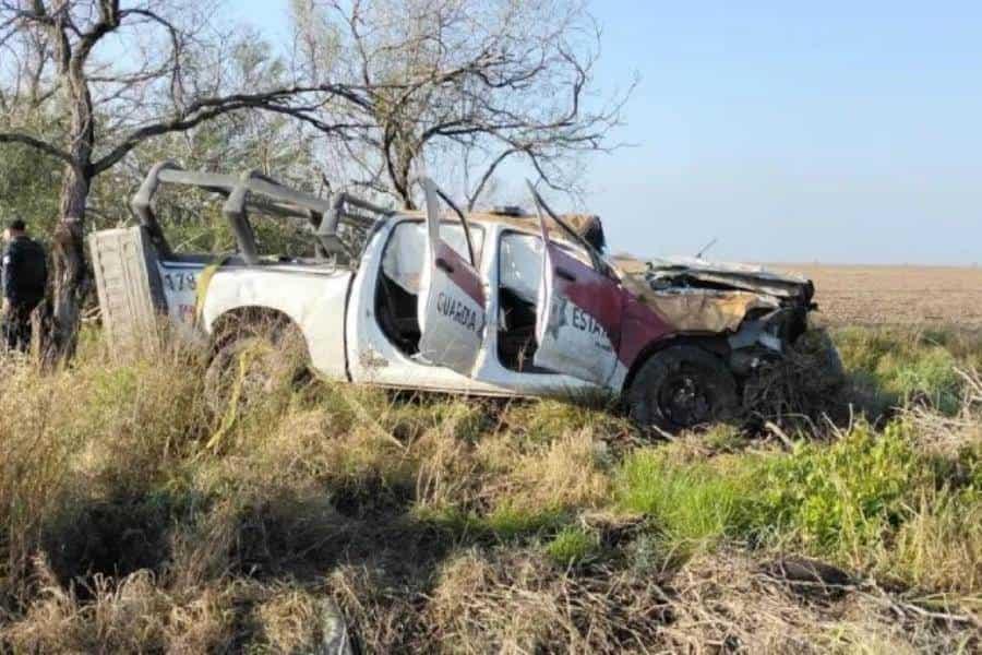 Por volcadura, mueren 2 elementos de la Guardia Estatal de Tamaulipas