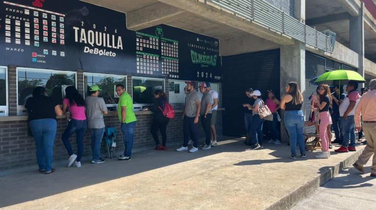 Registra el Centenario gran afluencia de aficionados por boletos para juego inaugural de los Olmecas