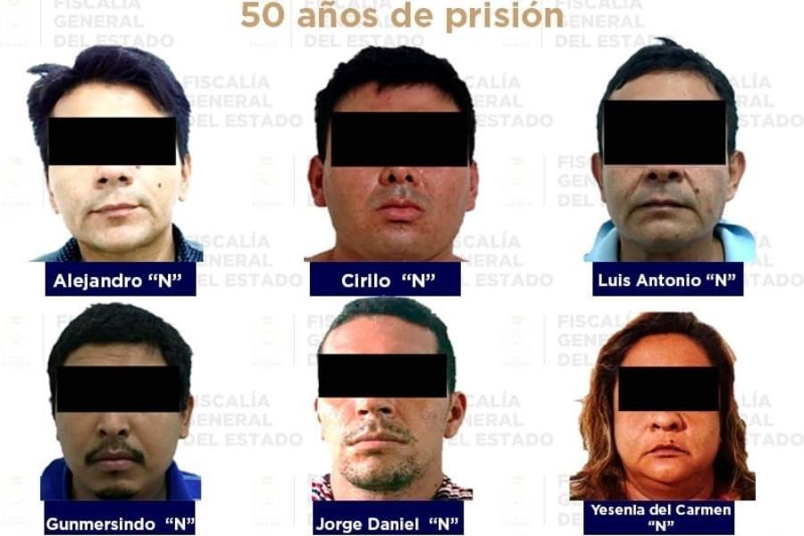 50 años de prisión a cinco hombres y una mujer acusados de secuestro en Centro