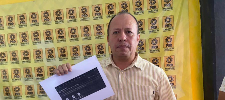 Alcides Mena impugna proceso de designación de candidatos del PRD