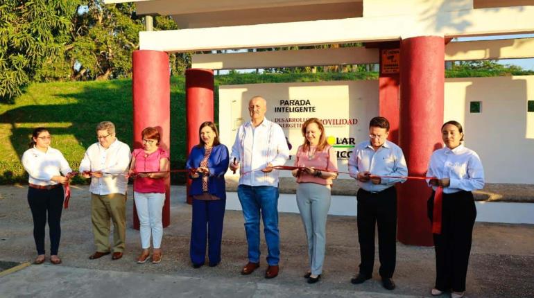 Inauguran primera parada inteligente de Tabasco