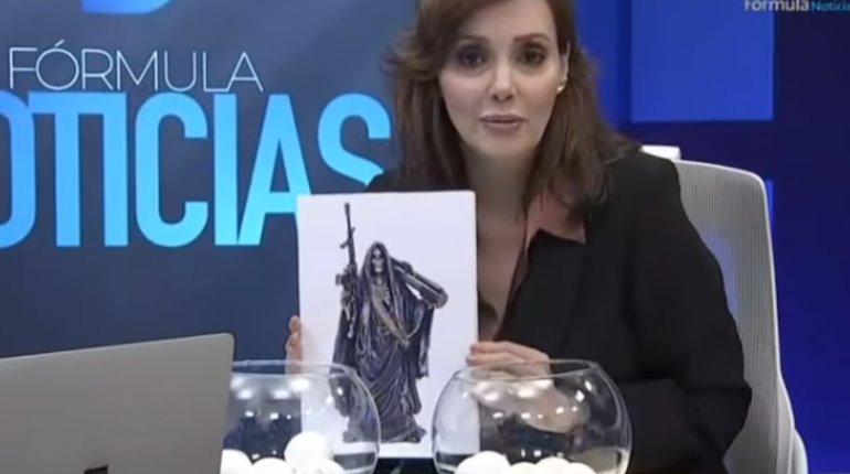 Lilly Téllez llama "narcopresidente" a AMLO y lo relaciona con la Santa Muerte