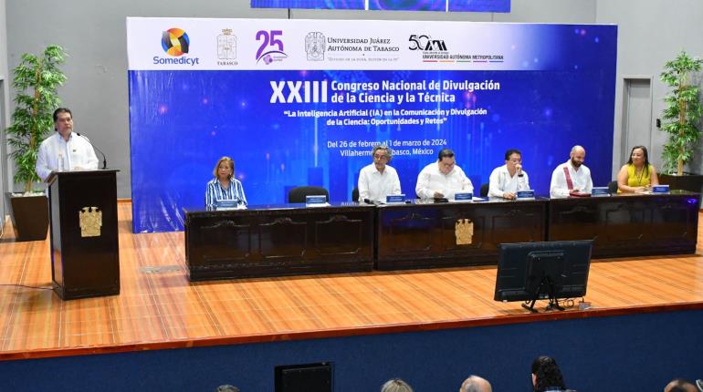 Discutirán retos de ciencia, tecnología e IA en Congreso Nacional de Divulgación en Tabasco