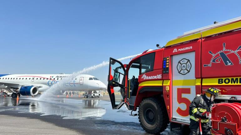 AICM realiza simulacro de accidente de avión a escala real