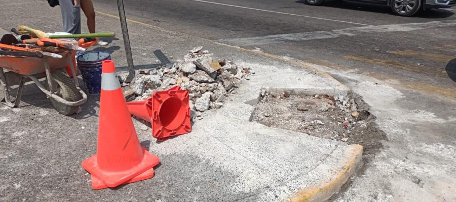 Construye Centro rampas para PCD en Paseo Tabasco y Ruiz Cortines