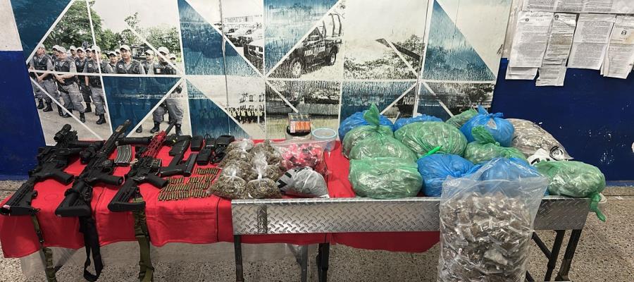 Armas, droga, motos y 4 detenidos en operativos de ´Tabasco seguro´ en Centro