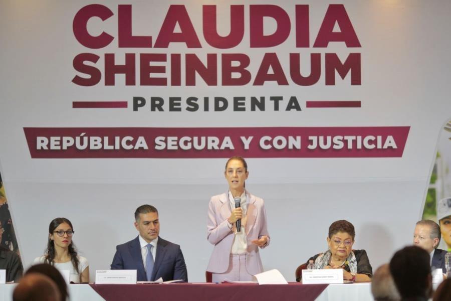 Presenta Sheinbaum 5 ejes de seguridad de su proyecto