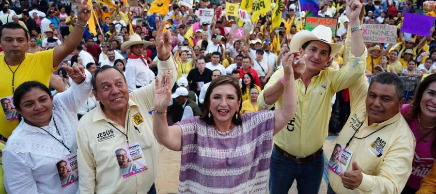 ´Harfuch es el que trabajó con Calderón y García Luna´, revira Xóchitl a Sheinbaum desde Tabasco