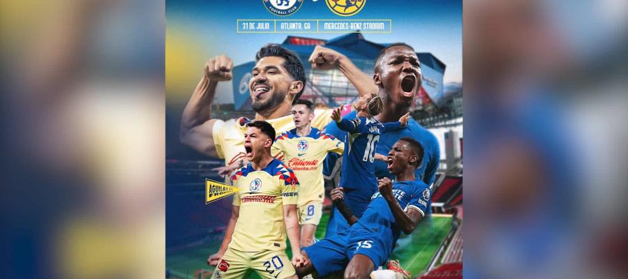 América vs Chelsea en partido amistoso el 31 de julio