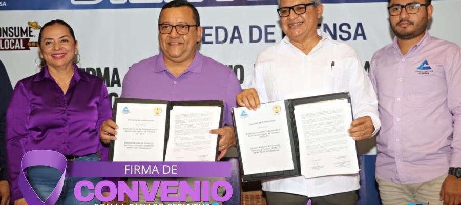 Canaco Villahermosa y SUTSET firman acuerdo de descuento para agremiados