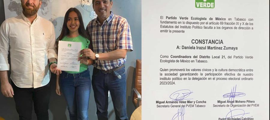 PVEM hace candidata a diputada local a exaspirante a embajadora de Balancán 2024