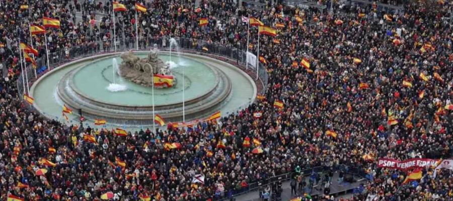 Se registra protesta masiva de oposición española contra Ley de Amnistía