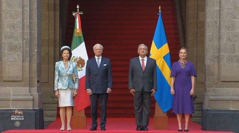 Recibe AMLO a reyes de Suecia; monarcas viajarán en Tren Maya