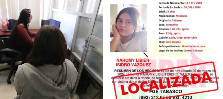 Reaparece Nahomy, joven reportada como desaparecida, por segunda ocasión