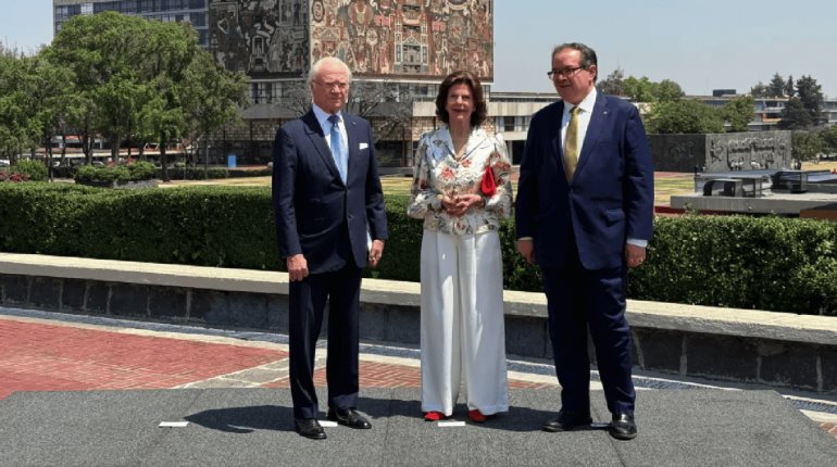 Reyes de Suecia visitan la UNAM y firman convenio