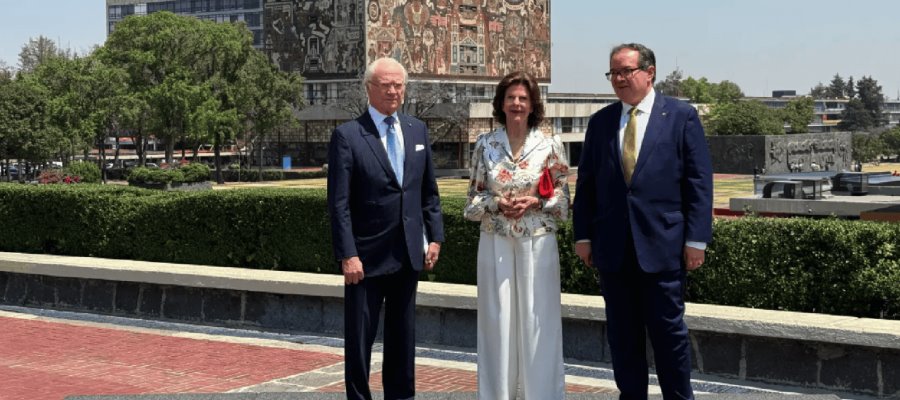 Reyes de Suecia visitan la UNAM y firman convenio