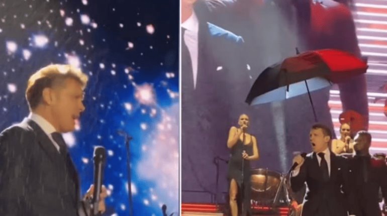 ¡Estafa! Gritan a Luis Miguel por suspender concierto en medio de una tormenta, en Argentina