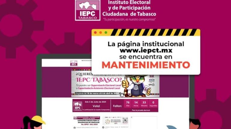 Por rediseño, página del IEPC estará fuera de servicio hasta este martes: Nava