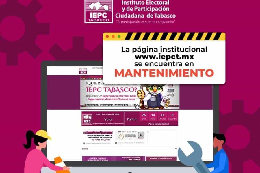 Por rediseño, página del IEPC estará fuera de servicio hasta este martes: Nava