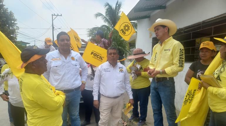 Accionan arma en recorrido de candidatos del PRD en Macuspana