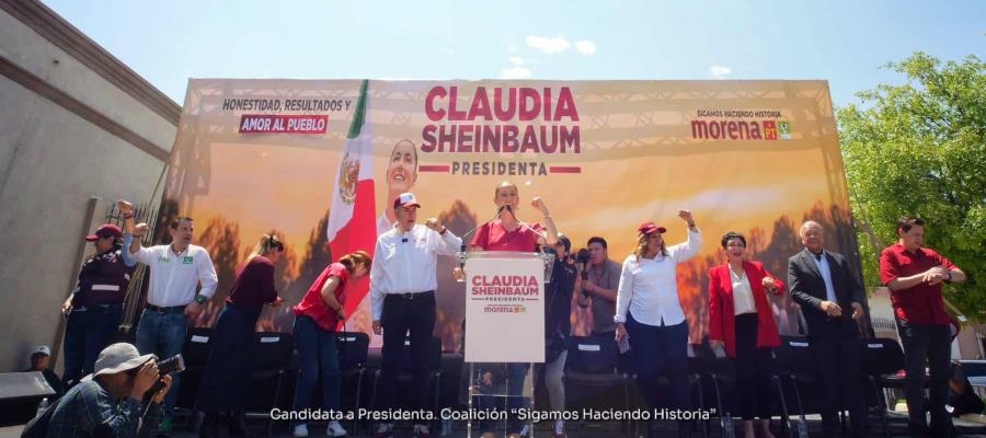 La derecha en México no puede mostrarse tal cual porque la gente no votaría por ellos: Sheinbaum desde Coahuila