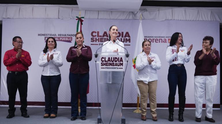 Desde Coahuila, Sheinbaum pide al INE imparcialidad en queja contra La Hora Nacional