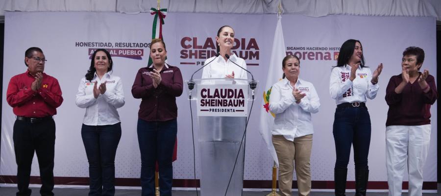 Desde Coahuila, Sheinbaum pide al INE imparcialidad en queja contra La Hora Nacional