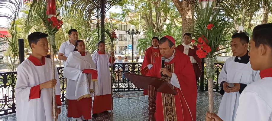 A dejar que Jesús guíe sus vidas, convoca Diócesis de Tabasco en inicio de Semana Santa