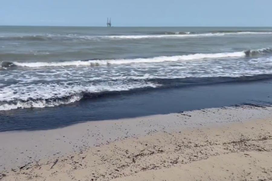 Reportan mancha de petróleo en costas de Pico de Oro