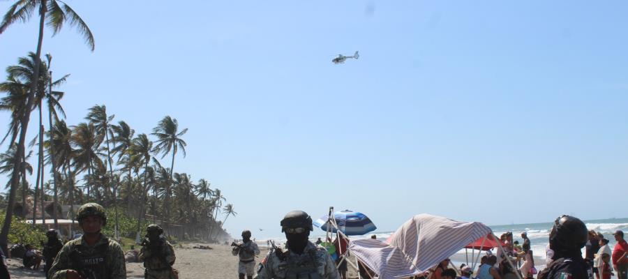 Helicóptero de SSPC sobrevuela destinos playas y sitios de esparcimiento para reforzar seguridad