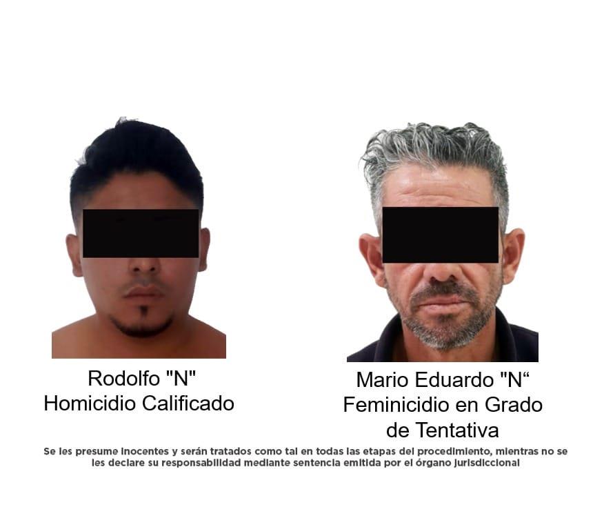 Detienen en Villahermosa a 2 hombres señalados por homicidio y tentativa de feminicidio