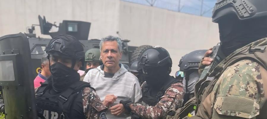 Trasladan a Jorge Glas, exvicepresidente de Ecuador, a cárcel de máxima seguridad