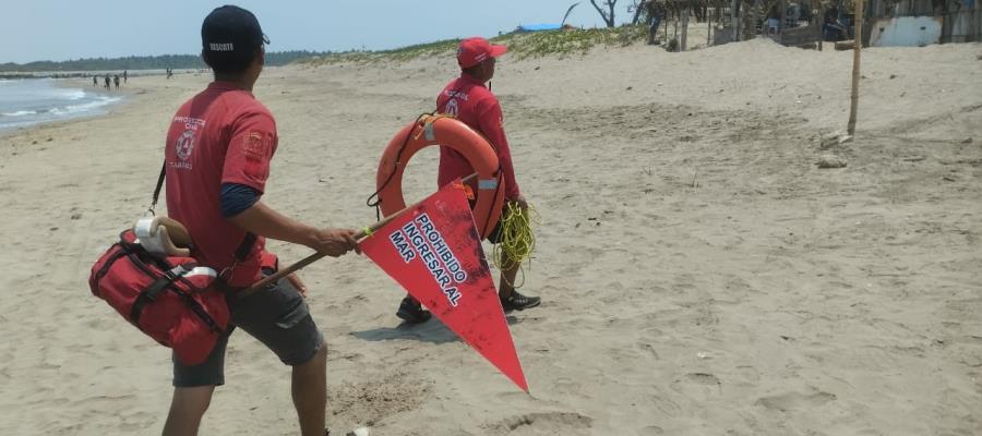 Izan bandera roja en Sánchez Magallanes y amarilla en Paraíso en último fin de semana de vacaciones