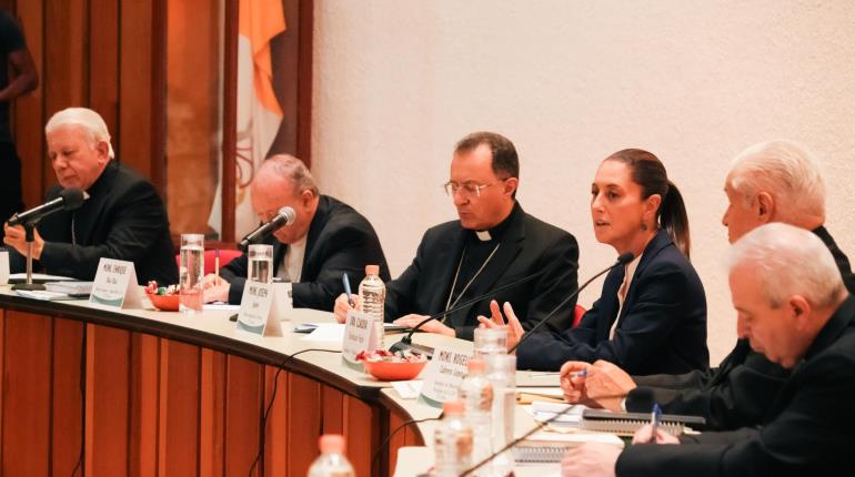 Dialoga Sheinbaum con Iglesia Católica; obispos piden soluciones a inseguridad