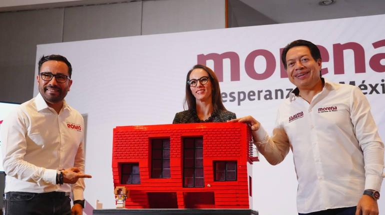 ¡Hasta un chicle le pusieron! Presenta Morena la "Casa Roja" de Xóchitl