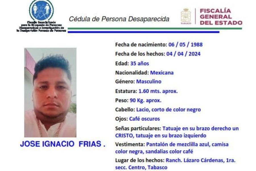 Buscan a 4 masculinos desaparecidos entre el 4 y 5 de abril en Centro