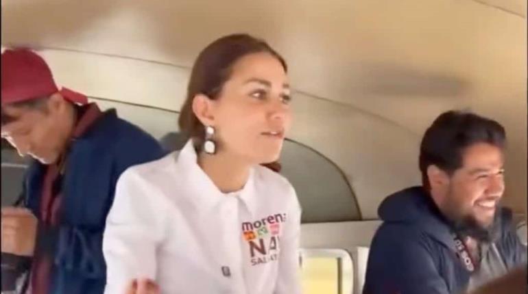 "Ya se la saben" candidata de Morena en Puebla bromea con asalto en el transporte público