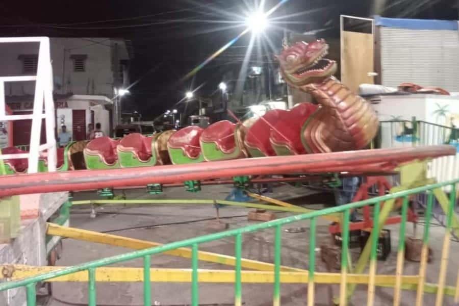 Fallas en juego mecánico deja 2 niños heridos, ahora en Comalcalco