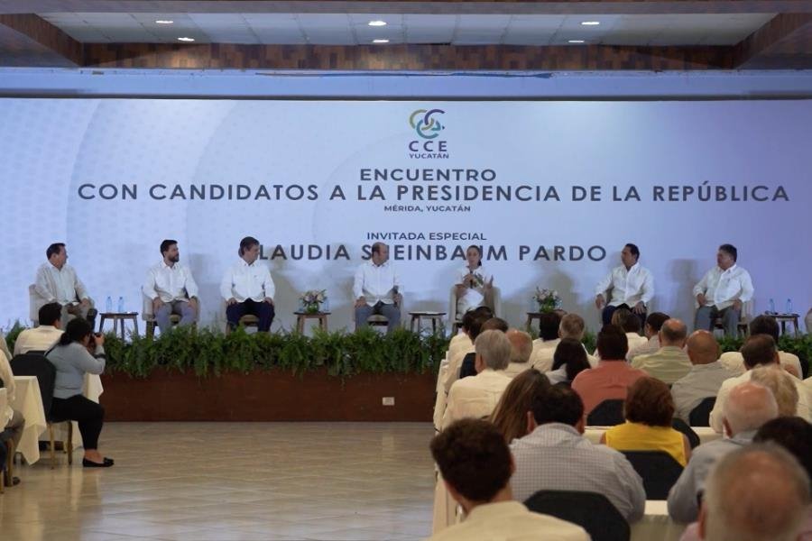 Falso que Morena esté en contra de la IP: Sheinbaum en encuentro con empresarios de Yucatán