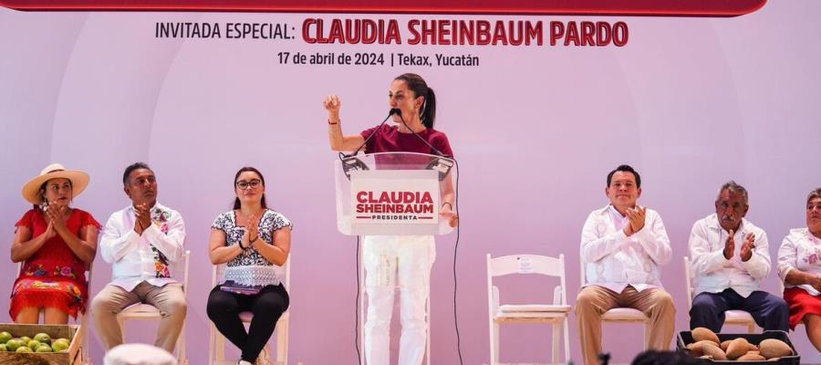 Sheinbaum enviará carta a CFE y Conagua para que atiendan a campesinos en Yucatán