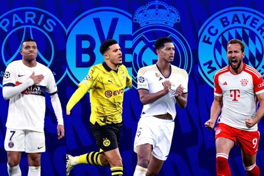 ¡Listas semifinales de Champions League! Bayer Múnich vs Real Madrid y Borussia Dortmund vs PSG