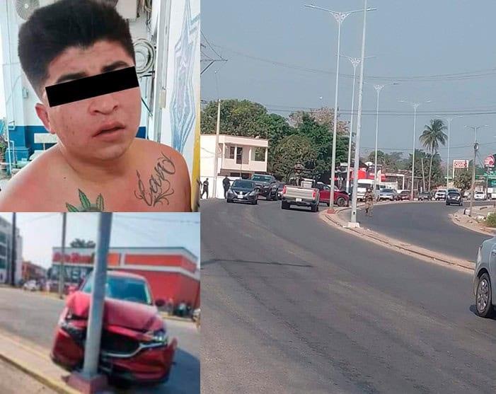 Balacera y persecución en Paraíso termina con detención de un hombre