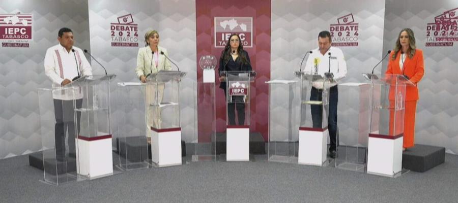 Sacan a relucir aumento de homicidios en Tabasco en primer debate entre candidatos al gobierno