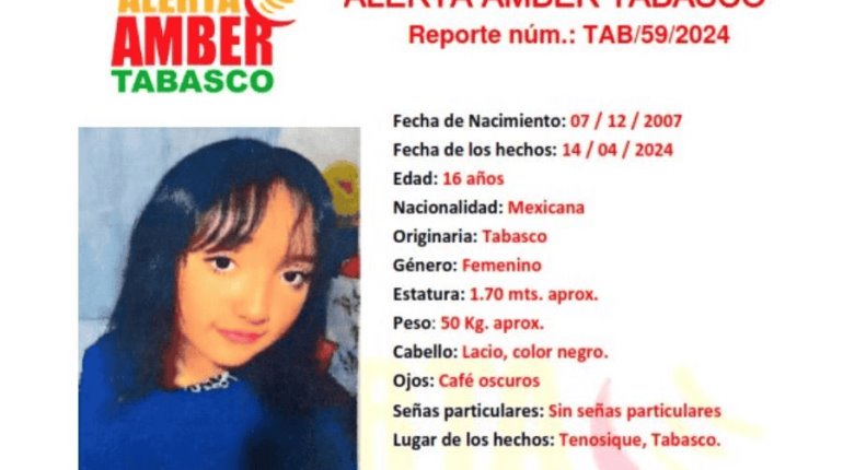 Buscan a 3 menores de edad desaparecidas en Tabasco